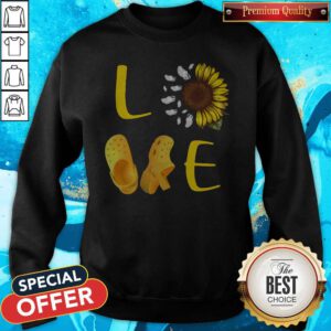 Premium Pretty Sunflower Love Croc Sweatshirt