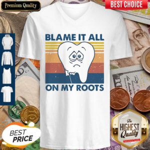 Pretty Blame It All On My Roots Vintage V-neck