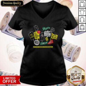 Pretty Fast Shipping Starbucks White Black Lives Matter BLM V-neck