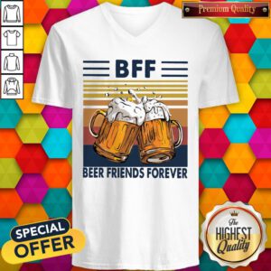 Pro BFF Beer Friends Forever Vintage V-neck