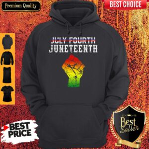 Pro Fast Shipping Not July Fourth Juneteenth Since 1865 Long Sleeve Hoodie