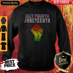 Pro Fast Shipping Not July Fourth Juneteenth Since 1865 Long Sleeve Sweatshirt