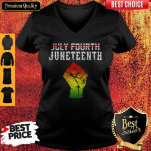 Pro Fast Shipping Not July Fourth Juneteenth Since 1865 Long Sleeve V-neck