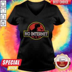 Pro Jurassic Park Saurus No Internet V-neck