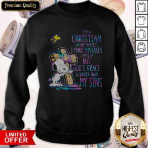 Pro Snoopy And Woodstock I'm Christian I'm Not Perfect I Make Mistakes Sweatshirt