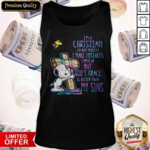 Pro Snoopy And Woodstock I'm Christian I'm Not Perfect I Make Mistakes Tank Top