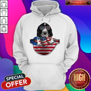 Pro Springer Spaniel Waist Pack Flag American Flag Independence Day Hoodie