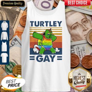 Pro Turtley Gay Turtle Dabbing LGBT Vintage Tank Top