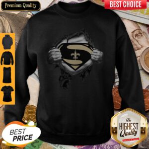Top Blood Inside Me Superman New Orleans Saints Sweatshirt