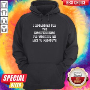 Top I Apologize For The Inconvenience I'm Working On Like 13 Projects Hoodie