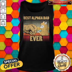 Beautiful Best Alpaca Dad Ever Vintage Retro Tank Top