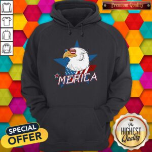 Beautiful Eagle Merica American Flag Hoodie