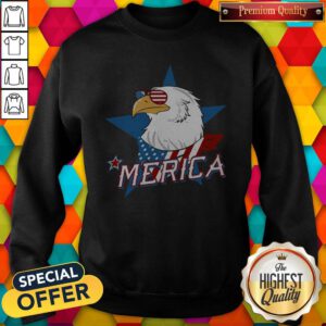Beautiful Eagle Merica American Flag Sweatshirt