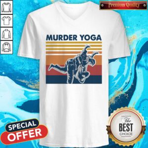 Beautiful I Want Jiu Jitsu Murder Yoga Vintage V-neck