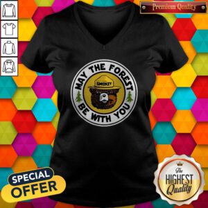 Cool Smokey Bear May The Forest Be With You V-neck