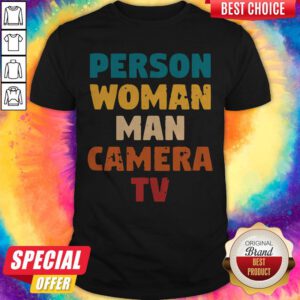 Cool Vintage Person Woman Man Camera TV Shirt