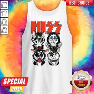 Cute Hiss Rock Band So Handsome Cats Tank Top