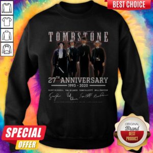 Cute Tombstone 27th Anniversary 1993 2020 Signature Thank You For The Memories Sweatshirt