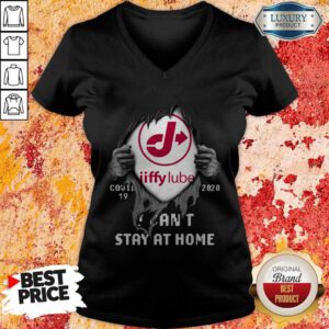 Funny Blood Inside Me Jiffy Lube Covid 19 2020 I Can'T Stay At Home V-neck