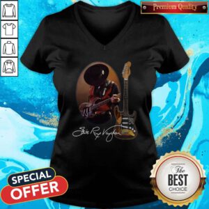 Funny Legend Stevie Ray Vaughan Guitar Signature V-neck
