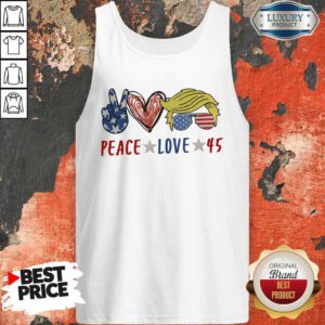 Funny Peace Love 45 Donald Trump Tank Top