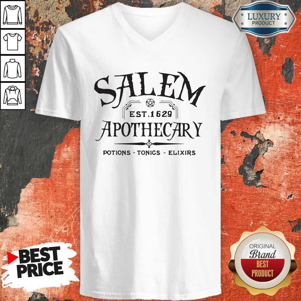 Funny Salem Apothecary Potion Tonics Elixirs V-neck Funny Salem Apothecary Potion Tonics Elixirs V-neck