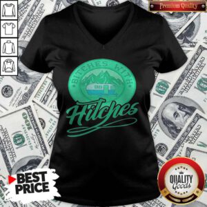 Good Bitches With Hitches Truck Green V-neck