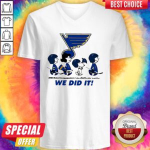 Good Peanuts St Louis Blues We Did It V-neck