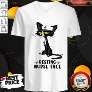 Good Quality I See Cat Resting Nurse Face V-neck
