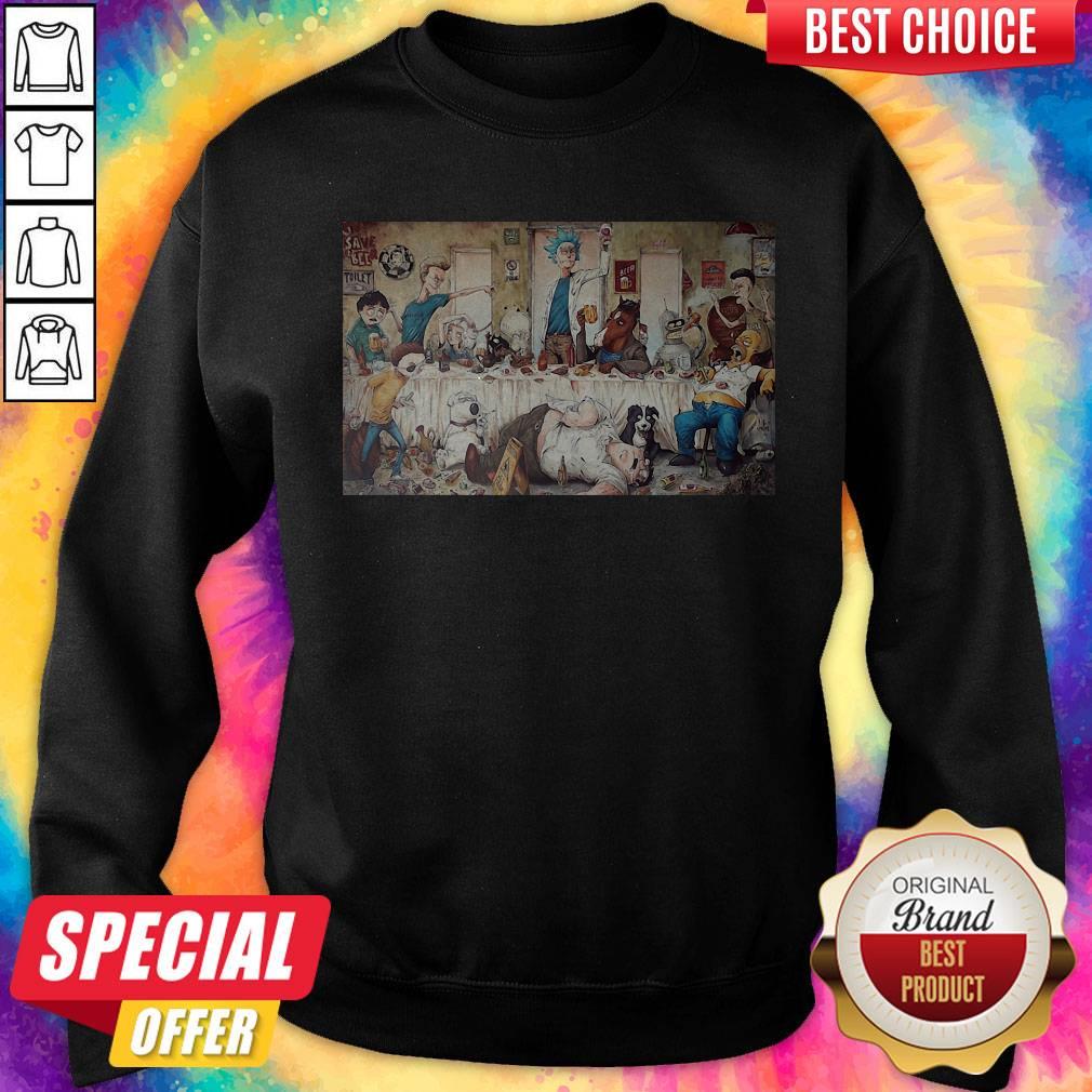Happy Rick And Morty Marcelo Ventura Art Sweatshirt Happy Rick And Morty Marcelo Ventura Art Sweatshirt