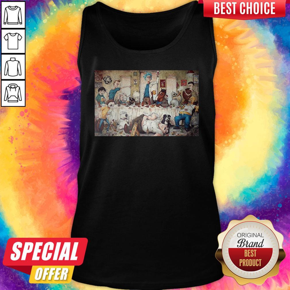 Happy Rick And Morty Marcelo Ventura Art Tank Top Happy Rick And Morty Marcelo Ventura Art Tank Top