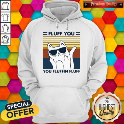 Hot Cat Glasses Fluff You You Fluffin Fluff Vintage Hoodie