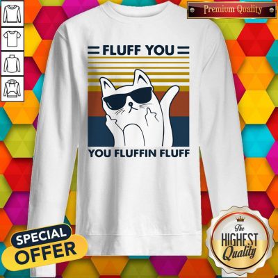 Hot Cat Glasses Fluff You You Fluffin Fluff Vintage Sweatshirt