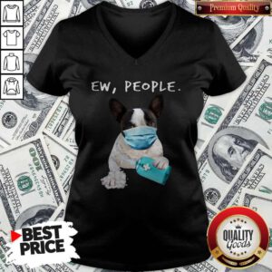 Hot French Bulldog Ew People Face Mask Wash Your Hands V-neck