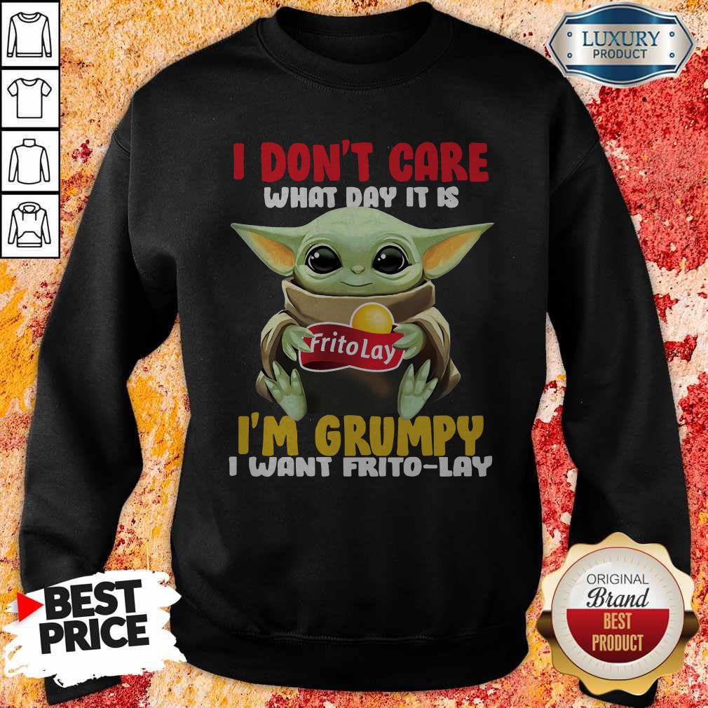 Lovely Baby Yoda Hug Frito Lay I Don'T Care What Day It Is I'M Grumpy I Want Frito Lay Sweatshirt Lovely Baby Yoda Hug Frito Lay I Don'T Care What Day It Is I'M Grumpy I Want Frito Lay Sweatshirt