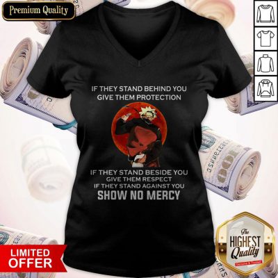 Maybe If They Stand Behind You Give Them Protection Vintage V-neck
