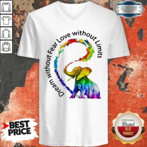 Nice Elephant Price Dream Without Fear Love Without Limits V-neck