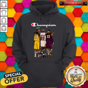 Official Champion Lebron James Kobe Bryant And Michael Jordan Signatures Hoodie
