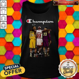 Official Champion Lebron James Kobe Bryant And Michael Jordan Signatures Tank Top