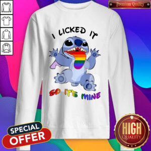 Premium LGBT Stitch I Licked It So It's Mine Sweatshirt