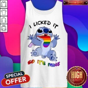Premium LGBT Stitch I Licked It So It's Mine Tank Top