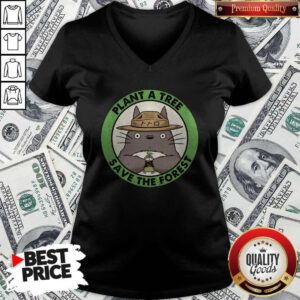 Premium Totoro Plant A Tree Save The Forest V-neck