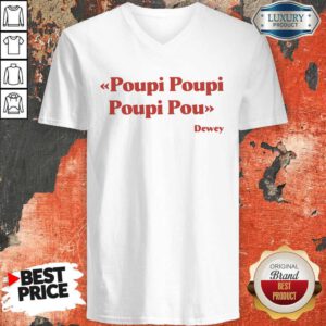 Premium Triple Poupi Poupi Poupi Pou Dewey V-neck