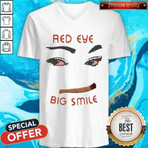 Premium Weed Red Eye Big Smile Babies V-neck