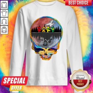 Pretty Grateful Dead Bear Skull Tee Halloween Sweatshirt