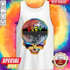 Pretty Grateful Dead Bear Skull Tee Halloween Tank Top