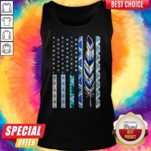 Pretty Native American Flag Feather Gift Tank Top