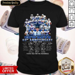 Pro Dallas Cowboys Football Team 60th Anniversary 1960 2020 Thank You For The Memories Signatures Shirt