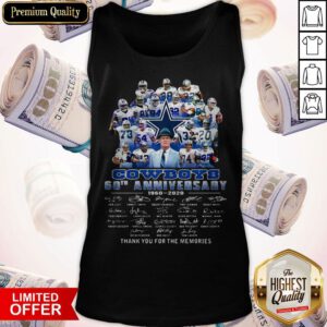 Pro Dallas Cowboys Football Team 60th Anniversary 1960 2020 Thank You For The Memories Signatures Tank Top