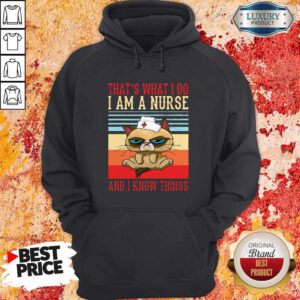 Pro Grumpy That's What I Do I Am A Nurse And I Know Things Vintage Hoodie
